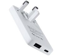TWICK 20W Ultra Slim USB-C PD & USB QC 3.0 Fast Charger Folding UK Plug | USB Travel Adapter | for iPhone 16/15/14/13/12/11, for iPad, for Samsung Galaxy S24/23/22/S21/20/10/Z/Note 20/Ultr WHITE)