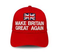 TWICK Make Britain Great Again Hat Patriotic British Baseball Cap Embroidered Union Jack Flag English Pride Adjustable Cap for Men and Women Unisex UK Slogan Hat National Gift United Kingdom