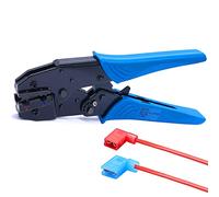 Twidec/Ratchet Crimp Pliers Crimping Tool Ratchet Terminal Crimper Wire Crimp Tool for Crimping Tubular Terminals Nylon Flag Spade Female Connectors HS-07FL