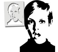 Twiggy 60's Model Face Decor Art Craft Stencil Template, Reusable, Paint Bespoke finishes to Many Items/Surface (XS/ 11X16CM)