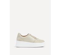 Twiggy Nude Faux Leather Platform Trainer Linzi Nude 4-Standard Fit