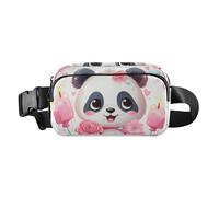 Twigs Bird Spring Cute Fanny Pack Waist Bag for Men Women Large Capacity Belt Bag Travel Wallet for Running Hiking, Cute Panda Flower, One Size