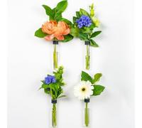 TWILG - Magnetic test tube vases - Black - Pack of 4