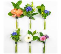 TWILG - Magnetic test tube vases - Black - Pack of 6