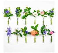TWILG - Magnetic test tube vases - White - Pack of 12