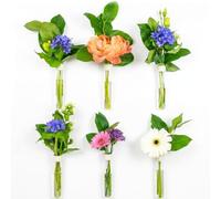 TWILG - Magnetic test tube vases - White - Pack of 6