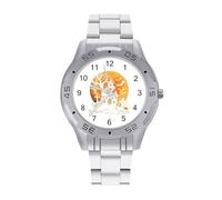 Twilight Bat Halloween Watch Simple Wrist Watch Stainless Steel Band Analog Quartz Watches for Women Men