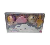 Twilight Bath Fizzers Gift Set Candy Floss Coconut Cream Vanilla Milkshake Salted Caramel Fragranced Fizzing Bath Bomb Shapes for Relaxing Baths Gifting and Pampering