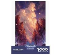 Twilight Butterfly Grove Puzzles 1000 Piece Challenge Toy Adults And over 12 Years Old Creative Puzzles Family Fun Jigsaws Puzzles Brain Training Home Decoration Gift 70x50cm/1000pcs