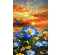 Twilight Flowers Jigsaw Puzzles for Adults 500 Pieces Educational Toys Challenging Game 500 Piece Puzzles for Adults for The Whole for Women Gifts for Men