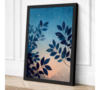 Twilight Foliage Scandinavian Canvas Wall Art Print 18x12 Inch (46 x 30 cm)