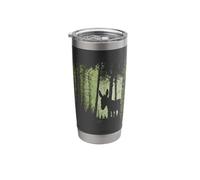 Twilight Forest Wildlife Donkey Mule Silhouette Stainless Steel Insulated Tumbler