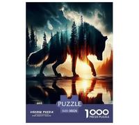 Twilight Forest Wolf 1000 Piece Jigsaws for Adults Impossible Birthday Gifts for Women And Man Challenge High Difficulty 38x26cm/1000pcs