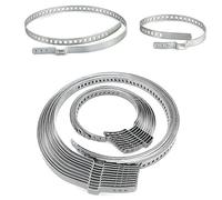 Twilight Garage 24PCS CV Boot Clamp Assortment Kit, Universal 12 Pcs Small & 12 Pcs Large Stainless Steel Adjustable Stainless Steel Drive Shaft Joint Boot Crimp Clamp for Most Cars