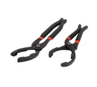 Twilight Garage 2PCS Universal 10" and 12" Long Handle Grip Oil Filter Pliers Set, Adjustable Angle Hand Oil Filter Wrench for Cars Motorcycle Trucks