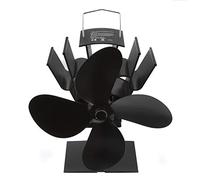 Twilight Garage 4 Blade Heat Powered Wood/Log Burner Fan for Wood Burning Stove Silent Operation for Fireplace Stove Fans Log Burners
