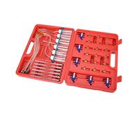 Twilight Garage 6 Cylinder Diesel Injector Flow Meter Adaptor Set, Common Rail Leak Off Tester Kit with 24PCS Injector Adaptors