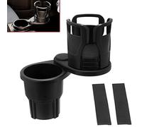 Twilight Garage Car Cup Holder Expander, Multifunctional Car Drink Container 2 in 1 360° Rotating Adjustable Expanding Cup Holder for Car Vehicles Water Bottle Drinks Container Phone Car Accessories