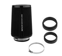 Twilight Garage Cold Air Intake Filter 3 Different Size 76MM 89MM 102MM High Flow Round Tapered Cone Closed-Top Cool Air Filter Compatible with car and Motorcycle - Black
