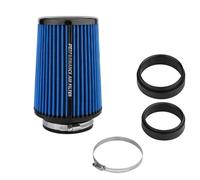 Twilight Garage Cold Air Intake Filter 3 Different Size 76MM 89MM 102MM High Flow Round Tapered Cone Closed-Top Cool Air Filter Compatible with Car and Motorcycle - Blue