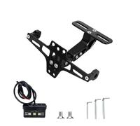 Twilight Garage Motorcycle License Plate Bracket, Motorbike Tail Tidy, Universal Adjustable Motorcycle Fender Eliminator with License Plate Lighting Holder