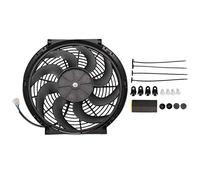 Twilight Garage Universal 14" Inch 12V 120w Slim Electric Radiator Fan Push Pull Radiator Engine Cooling Fan with Mount Kit