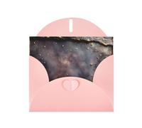 Twilight Gold Greeting Card with Pink Envelope Holidays Birthdays Weddings Anniversaries Write Unique Blessings