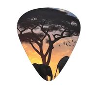 Twilight in the Grassland 12 Pack Guitar Picks Plectrums,4 pieces in each of 3 sizes, Suitable for a wide range of stringed instruments