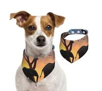 Twilight in The Grassland Dog Bandanas-Washable Dog Kerchief for Small to Large Pet Scarf for Girl Or Boy, Pet Accessories