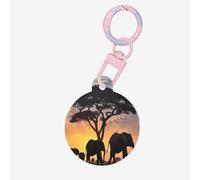 Twilight in The Grassland Dog Tags for Pets,Round Acrylic Pet ID Tags,Perfect for Small to Large Dogs and Cats,Cute & Functional