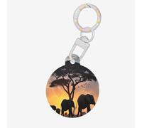 Twilight in The Grassland Dog Tags for Pets,Round Acrylic Pet ID Tags,Perfect for Small to Large Dogs and Cats,Cute & Functional