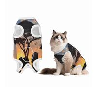 Twilight in The Grassland Recovery Suit for Dogs Cats After Surgery,Pet Recovery Shirt, Dog Onesies Pet Surgery Recovery Suit
