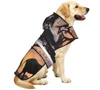 Twilight In The Grassland Waterproof Dog Raincoat And Rain Jacket With Hood, Reflective Strips And Adjustable Belly Strap, Fits Small To Large Dogs