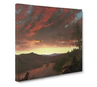 Twilight In The Wilderness by Frederic Edwin Church Canvas Print | Gallery Wrapped 30mm Frame Wall Art | 14x14 inches | Ready to Hang | Classic Cityscape Picture | Living Room Bedroom Lounge Office