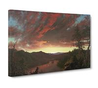 Twilight In The Wilderness By Frederic Edwin Church Canvas Print | Gallery Wrapped 30mm Frame Wall Art | 30x20 inches | Ready to Hang | Classic Cityscape Picture | Living Room Bedroom Lounge Office