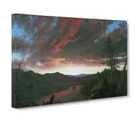 Twilight In The Wilderness By Frederic Edwin Church Canvas Print | Gallery Wrapped 30mm Frame Wall Art | 20x14 inches | Ready to Hang | Classic Cityscape Picture | Living Room Bedroom Lounge Office