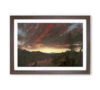 Twilight in The Wilderness by Frederic Edwin Church Framed Print | A2 Walnut Framed Wall Art | Ready to Hang | Modern Religious Picture | Living Room Bedroom Lounge Office