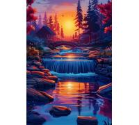 Twilight Jungle River 2000 Piece Jigsaw Puzzles for Adults, Challenging and Brainteasing, Difficult Puzzles, Puzzle 2000 Pieces