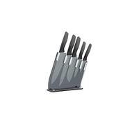 Twilight Knife Block Gift Box | 5 Kitchen Knives Set and Knife Holder with a 10 Year Guarantee | Two Tone Black and Grey, 6-Piece