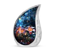 Twilight Lily Urn, Cremation Urns for Men, Small Urn for Ashes, Funeral Urns for Human Ashes Adult, Teardrop Urn, Decorative Urns for Human Ashes, Burial Urns for Adult Human Ashes 3inch, 1pcs