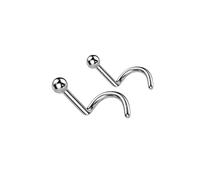 Twilight London 2 PACK Implant Grade Titanium Nose Screws, Classic 2mm Ball Design, Hypoallergenic Newly Pierced Safe, Perfect for Men or Women