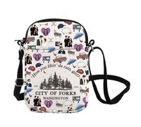 Twilight Merch Twilight Inspired Crossbody Bag Edward Cullen & Bella Swan Fans Gift Twilight Character Shoulder Bag (RAIN CB UK)