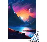 Twilight Mountain River 1000-Piece Jigsaw Puzzle for Adults, 38x26cm/1000pcs, Smooth White Cardboard Pieces; Easy to Pause And Continue Later