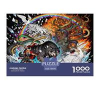 Twilight of The Gods Wooden Jigsaw Puzzle Waterproof 1000 Piece Puzzles for Adults Colourful Educational Games