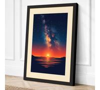 Twilight Over the Stars Canvas Wall Art Print 30x20 Inch | Black
