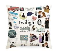 Twilight Pillow Covers Twilight Merch Edward's Girl Vampire Pillow Case Throw Pillow Covers Decorative Pillowcase Cushion Cover with Car Couch Sofa Chair Bed Living Room 18x18 Inch