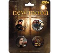 NECA Badge Set Wolf Pack 4 – New Moon – Gray Metal Unisex 4-Pack