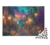 Twilight Seaside Path Puzzles 1000 Piece Puzzle Challenge Toy Adults And over 12 Years Old Family Fun Puzzle Educational Challenge Home Decoration Gift 38x26cm/1000pcs
