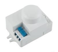 Twilight Sensor Switch with Microwave Motion Sensor, Energy Saving Light Sensor, 360° Detection, Adjustable Time & Sensitivity, IP20 Rated for Home Lighting Control