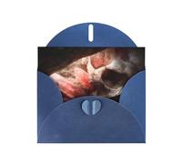 Twilight Skull Greeting Card with Blue Envelope Holidays Birthdays Weddings Anniversaries Write Unique Blessings